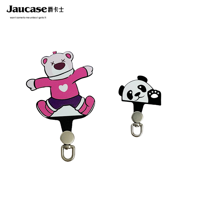 Jaucase爵卡士丨原创卡通小熊手机壳挂绳垫片耐用360度旋转牛津布
