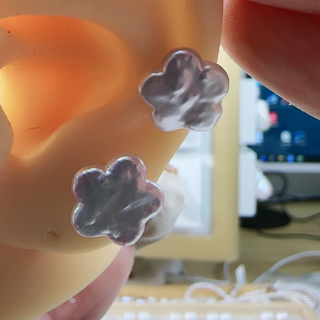 淡水珍珠耳钉（特价有瑕）银S925镶嵌