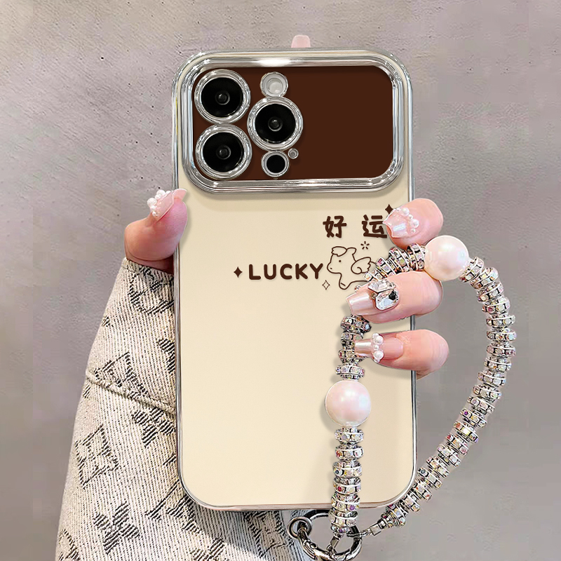 好运马适用苹果15华为vivo/oppo小米iPhone16电镀视窗手机壳