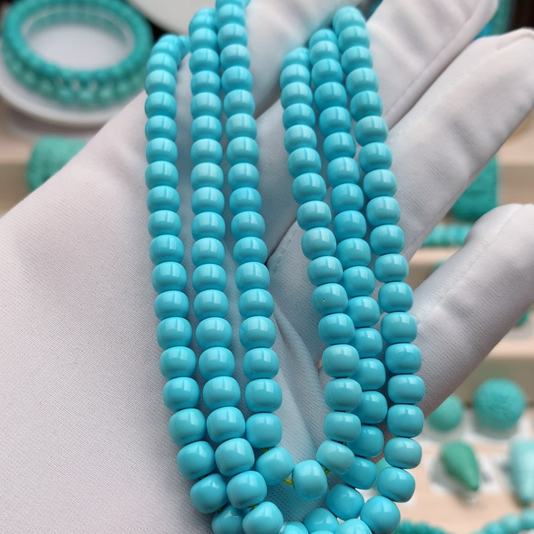 绿松石珠宝奇石未镶嵌5.5mm