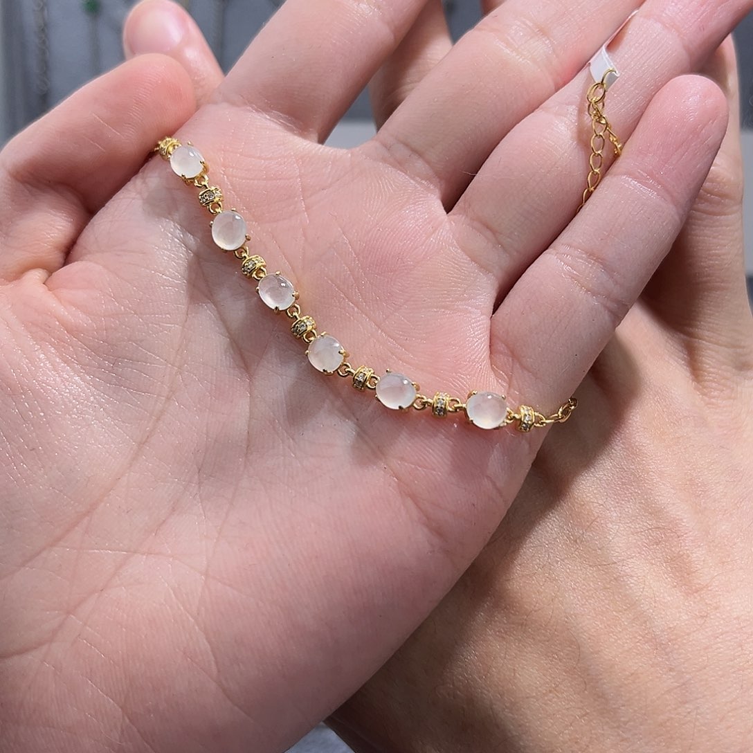 翡翠手链银S925镶嵌56778