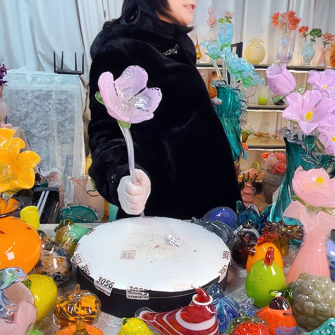 樱花家悦美居琉璃摆件瑕疵夜光