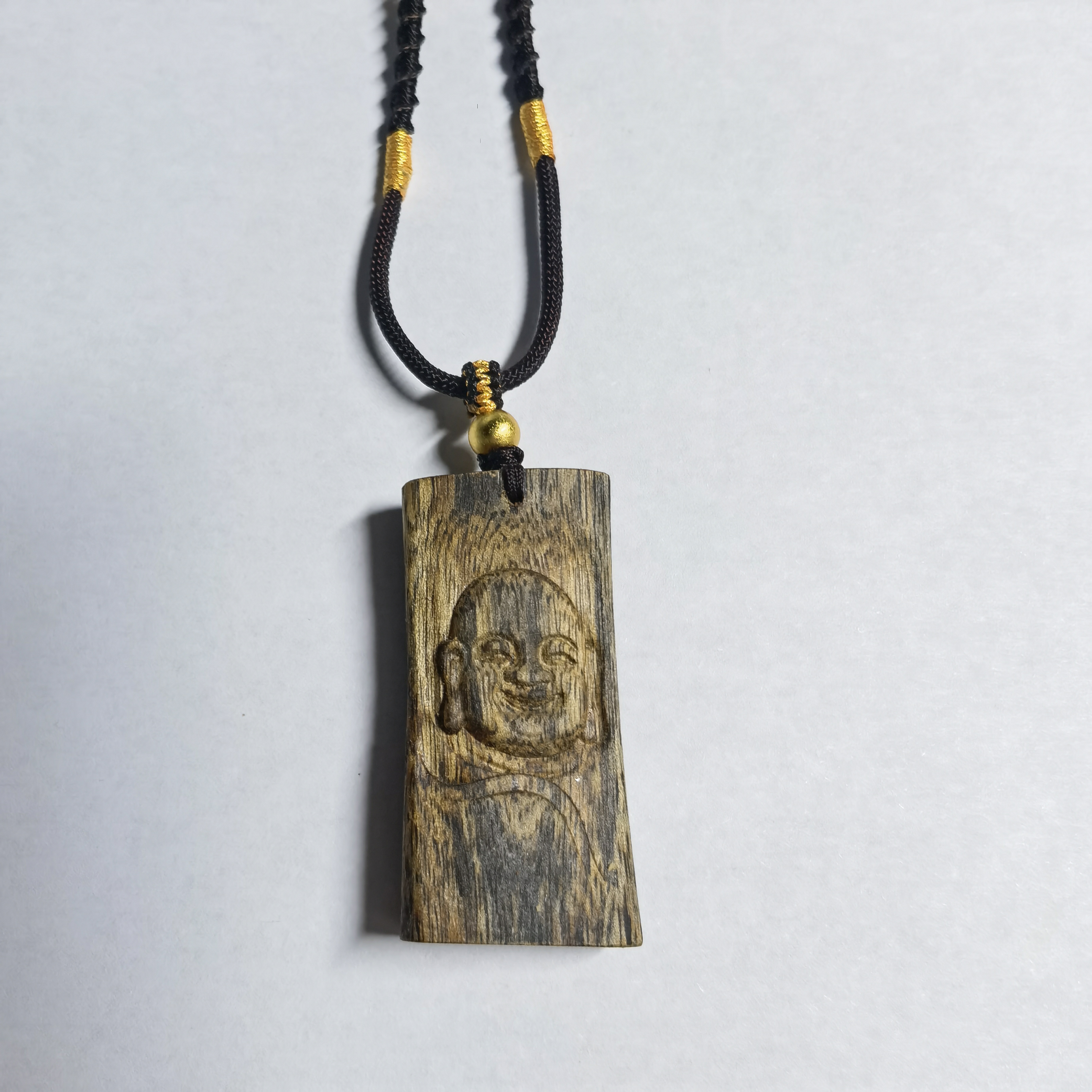 1号【奇楠-雕刻牌】弥勒佛雕刻牌5.6g