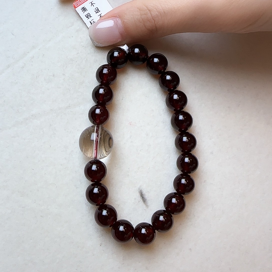 石榴石手链未镶嵌思****?大气上档次