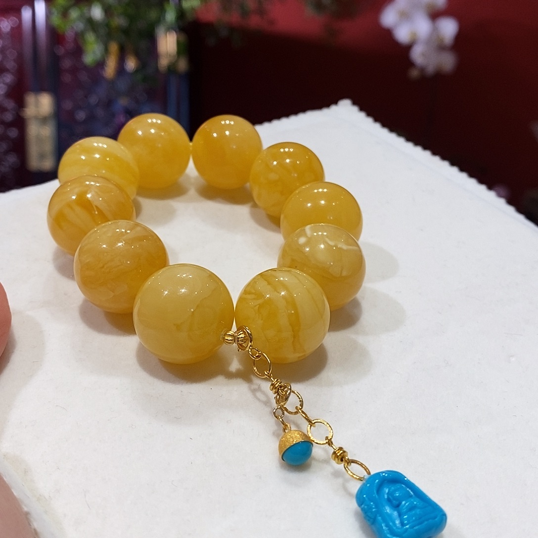 蜜蜡未镶嵌手串蜜蜡