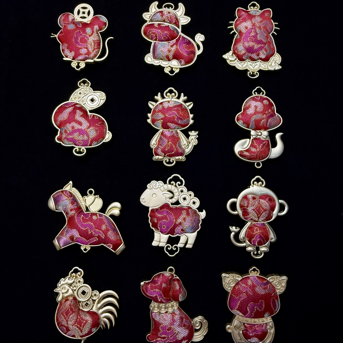 杂宝_非遗宋锦手工挂件国风新中式车挂包挂半成品