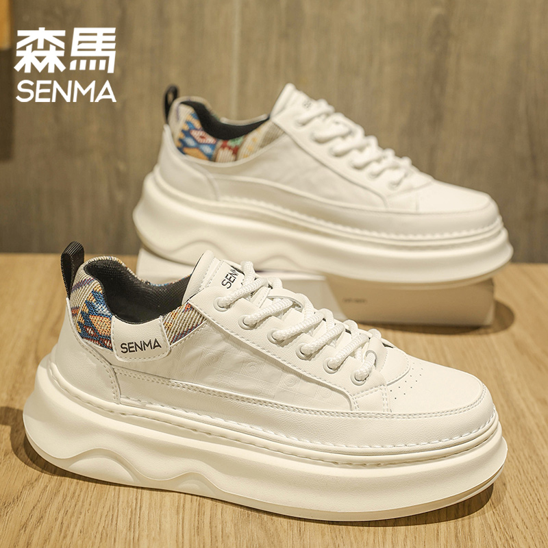 SENMA/森马男鞋爆款潮流百搭休闲板鞋男士轻便运动防滑厚底潮鞋