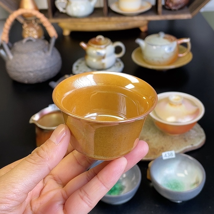 燃薪柴烧茶器志野杯