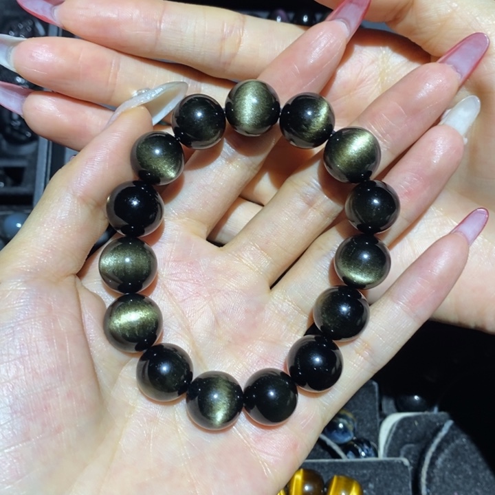 黑曜岩手链未镶嵌?***丶