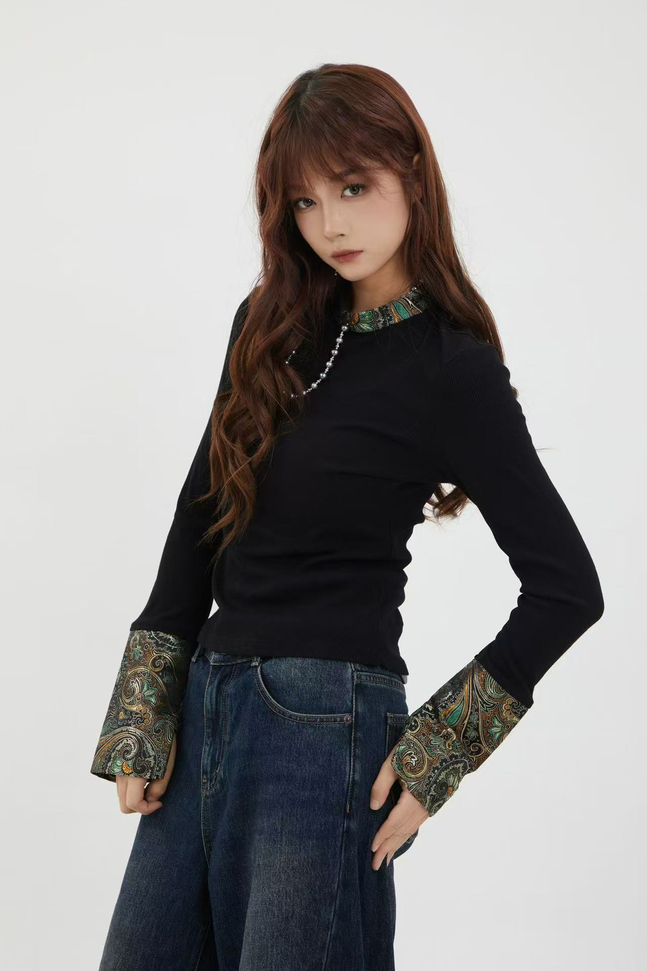 【卓日雅】7707民族风复古打底中国式蒙古族民族风