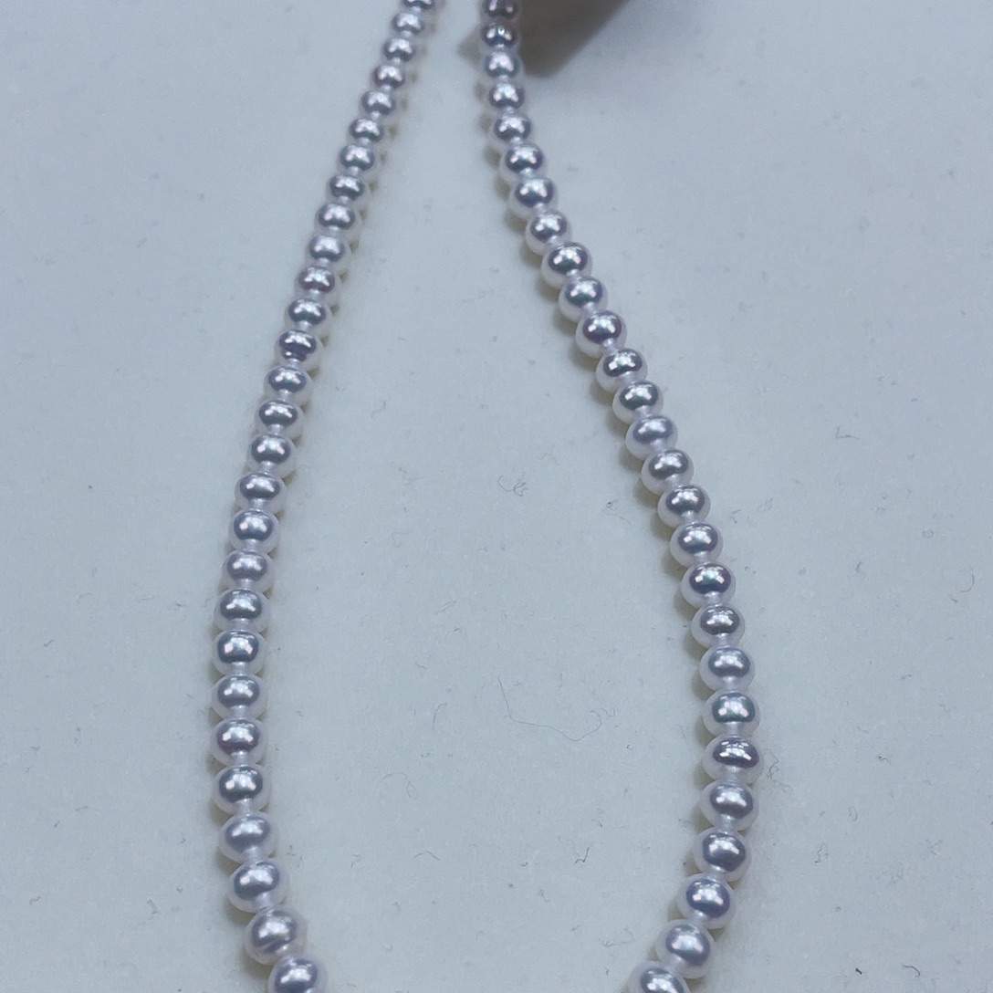 淡水珍珠颈饰银S925镶嵌5m炫彩勿拍 拍一号专拍链接