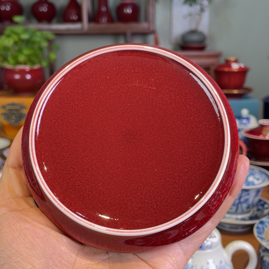 清欢雅玩原矿郎红盖置