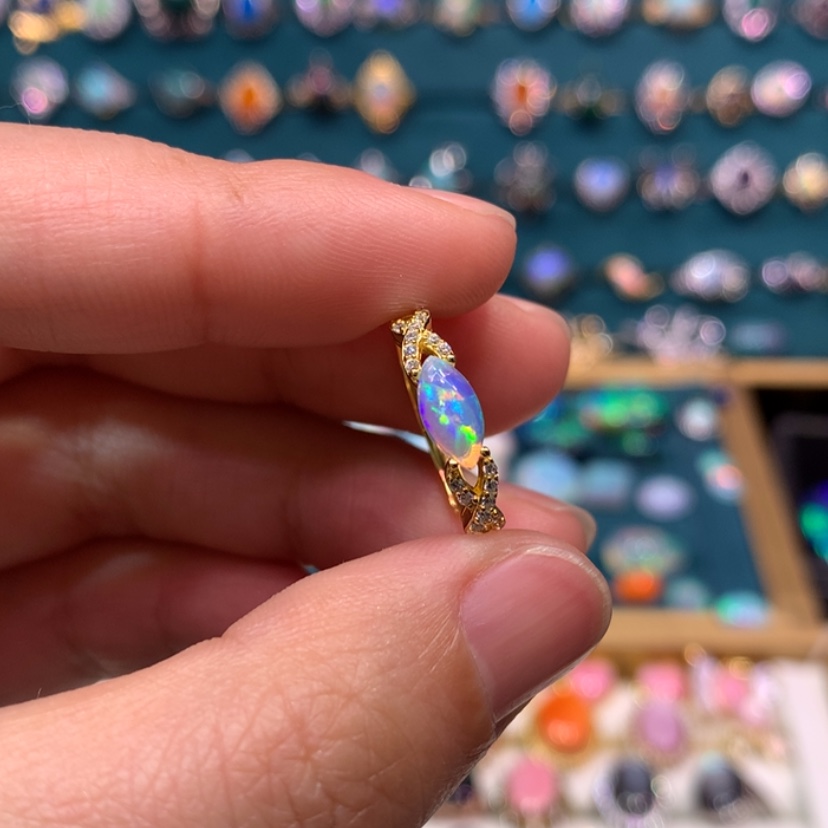 【闪购商品】欧泊银S925镶嵌戒指款式岁*.