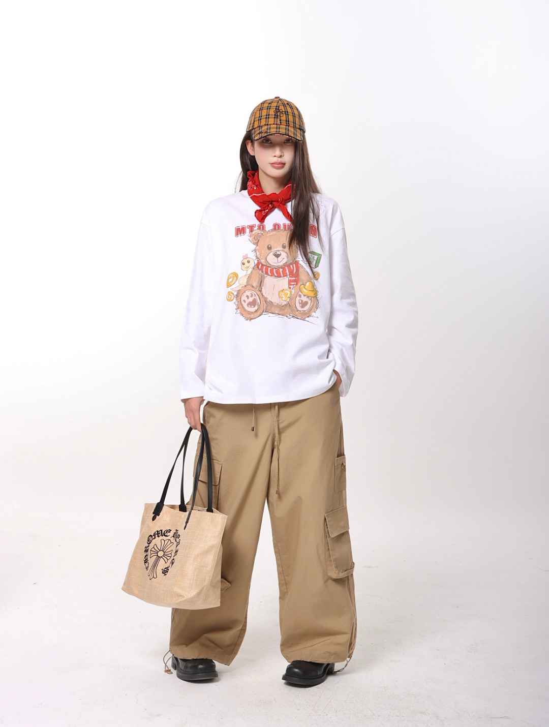 Mto Quinn 2025春季新品  发财小熊长袖T恤