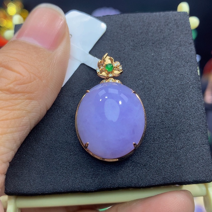 翡翠手链18K金镶嵌翡翠 