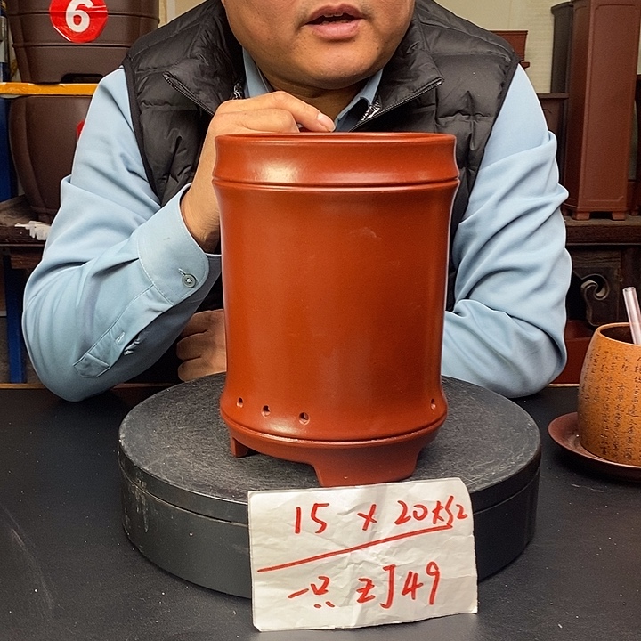 紫砂花盆货号一只ZJ49