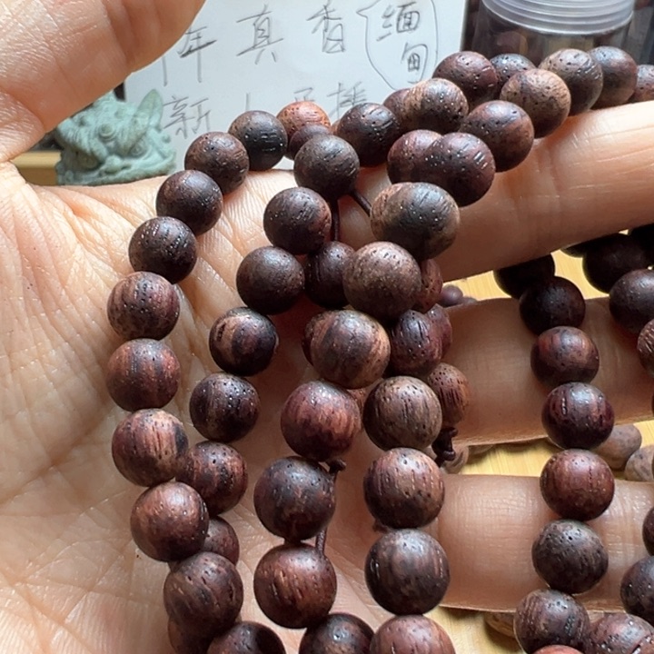 藤类降真香08-108红黄油圆珠