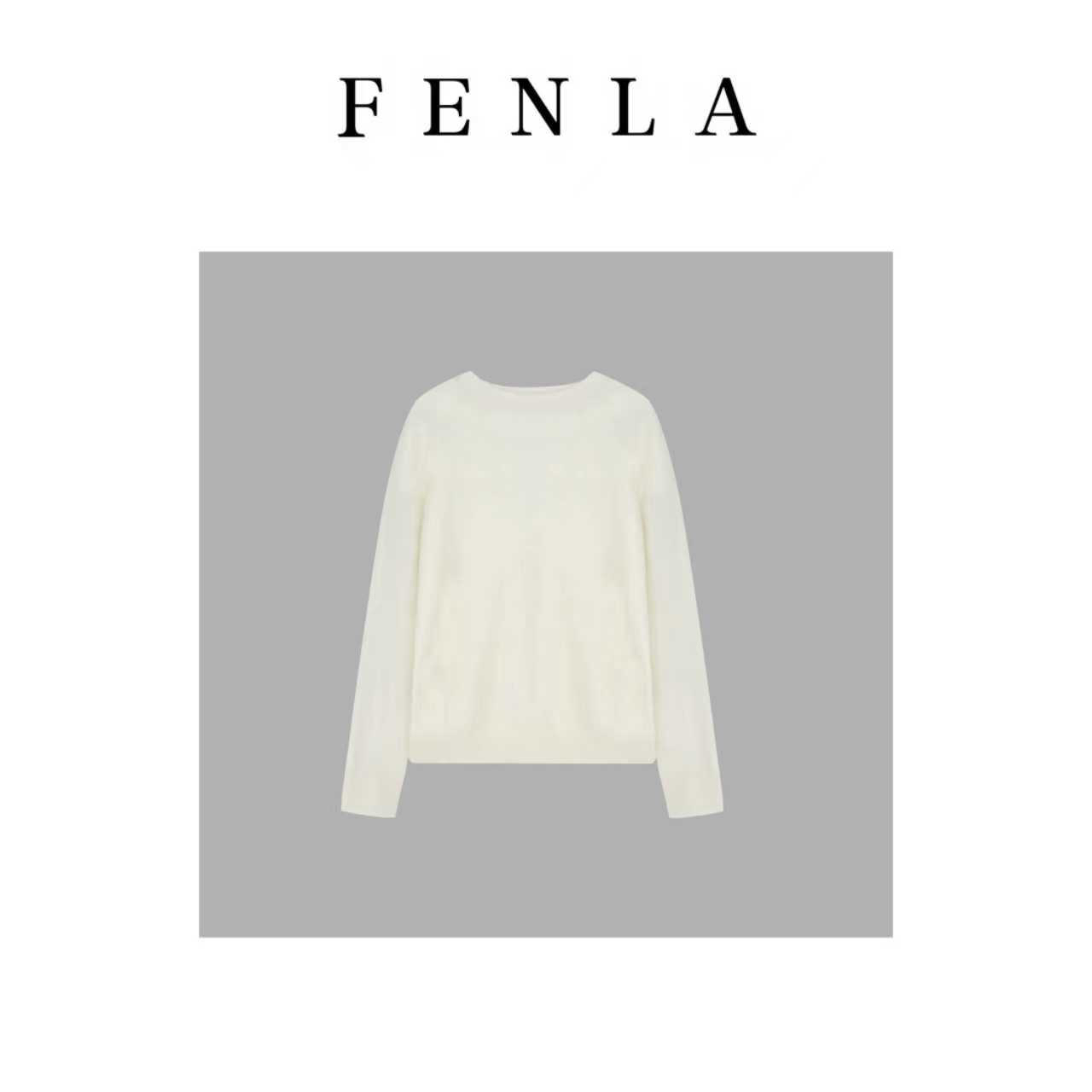 【惠姐私服】无缝一体圆领修身百搭毛衣针织衫上衣 85520