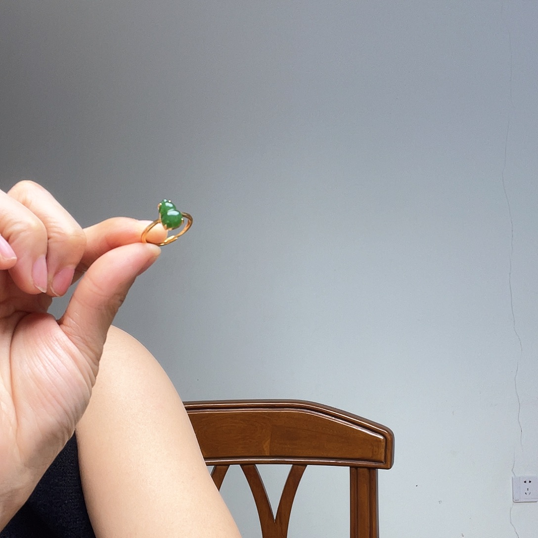 和田玉戒指银S925镶嵌