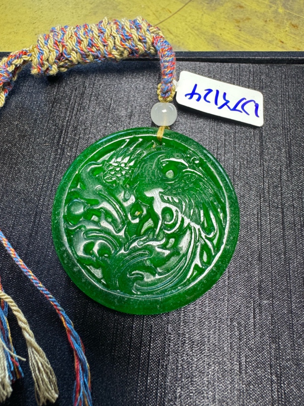 DJY124凤舞九天绿吊坠