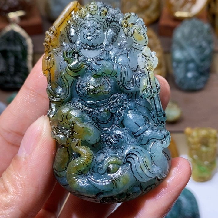 风***风定制翡翠未镶嵌大黑天