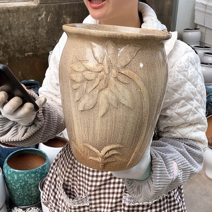 紫砂花盆正品口20高25