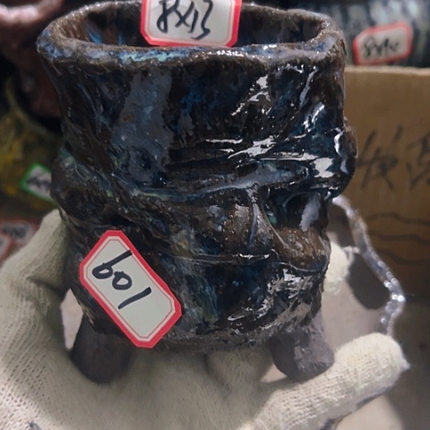 红陶粗陶花盆手工