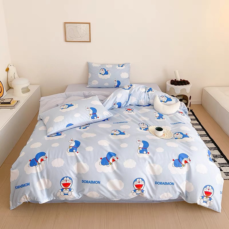 哆啦被套A类 全棉数码印花水洗棉单床单可爱卡