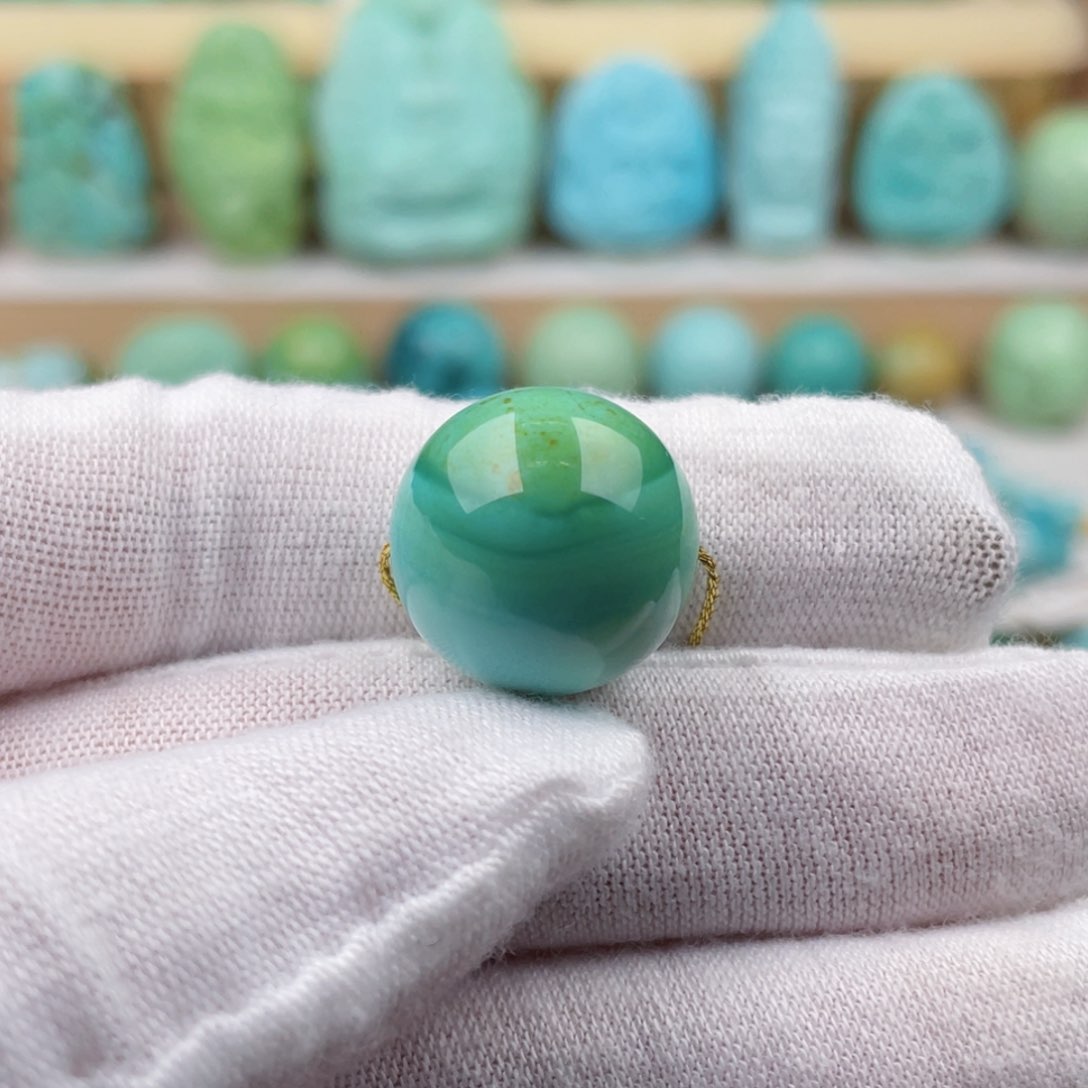 未镶嵌绿松石珠宝奇石17mm