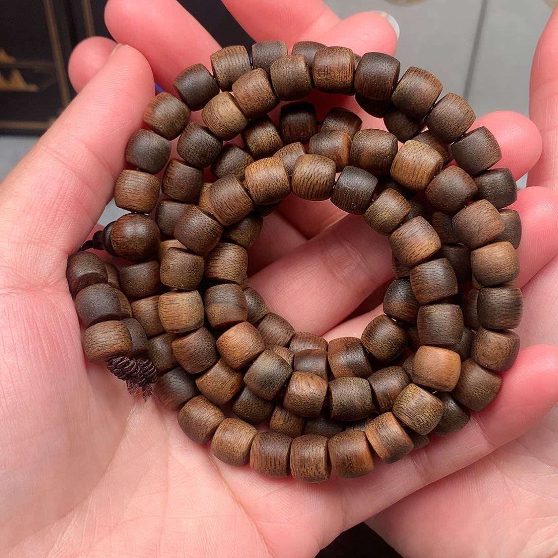 沉香手串越南芽庄白棋楠