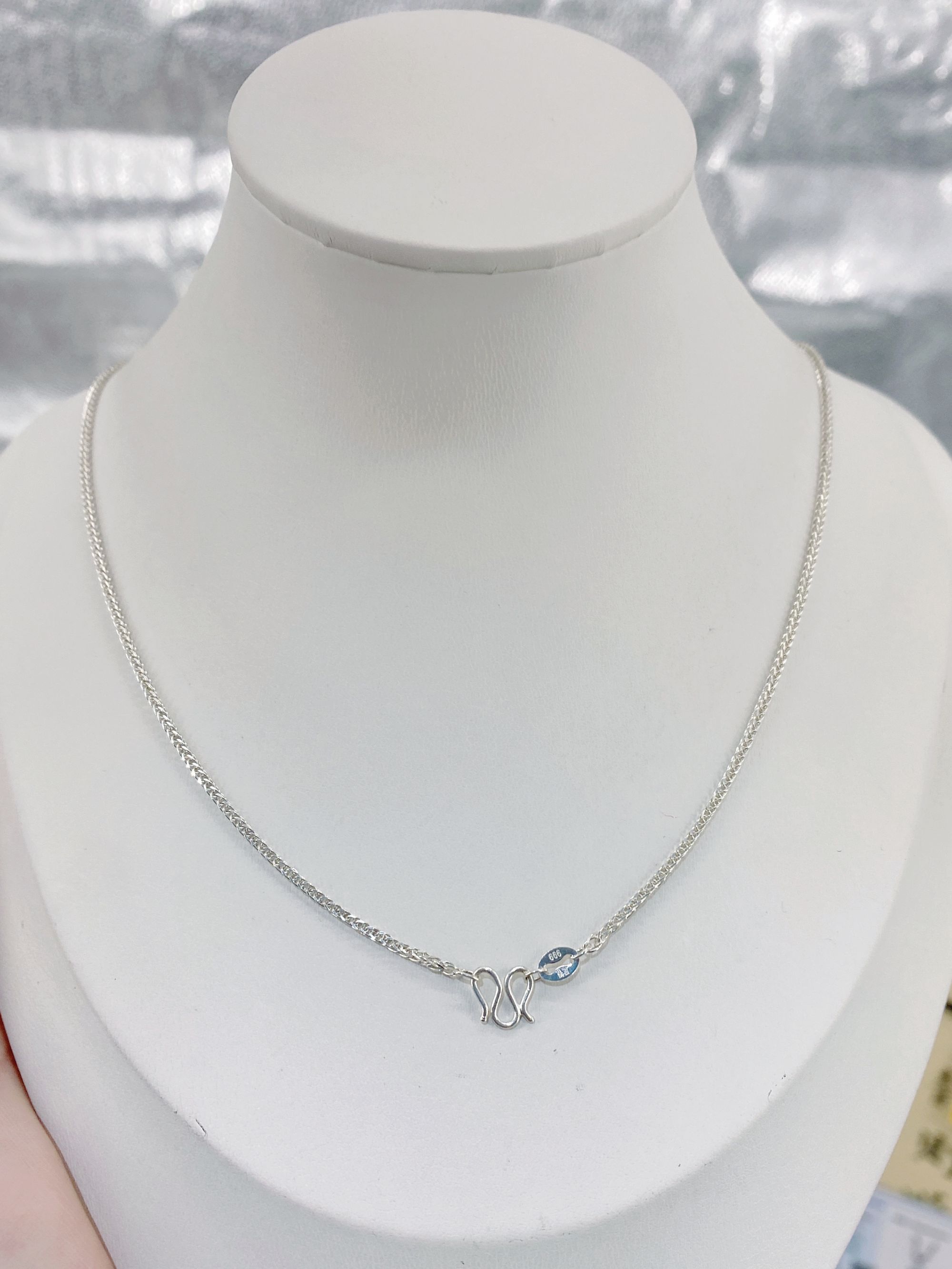 链子足银 链子足银 肖邦链999纯银素款长款百搭简约链