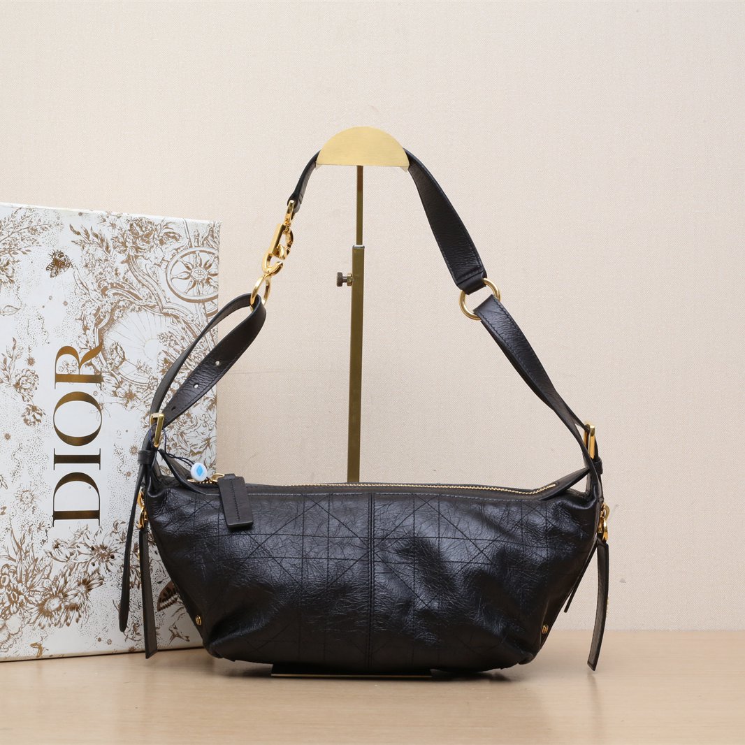 未使用 DIOR/迪奥 【念念】D-journey 小号 23cm 黑色包