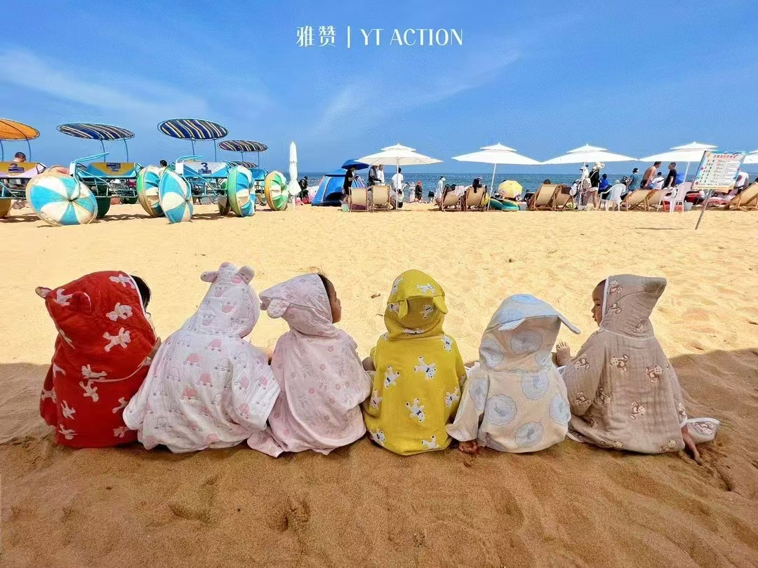 雅赞【斗篷浴巾】亲子款 A类母婴 纯棉吸水超柔软 连帽速干