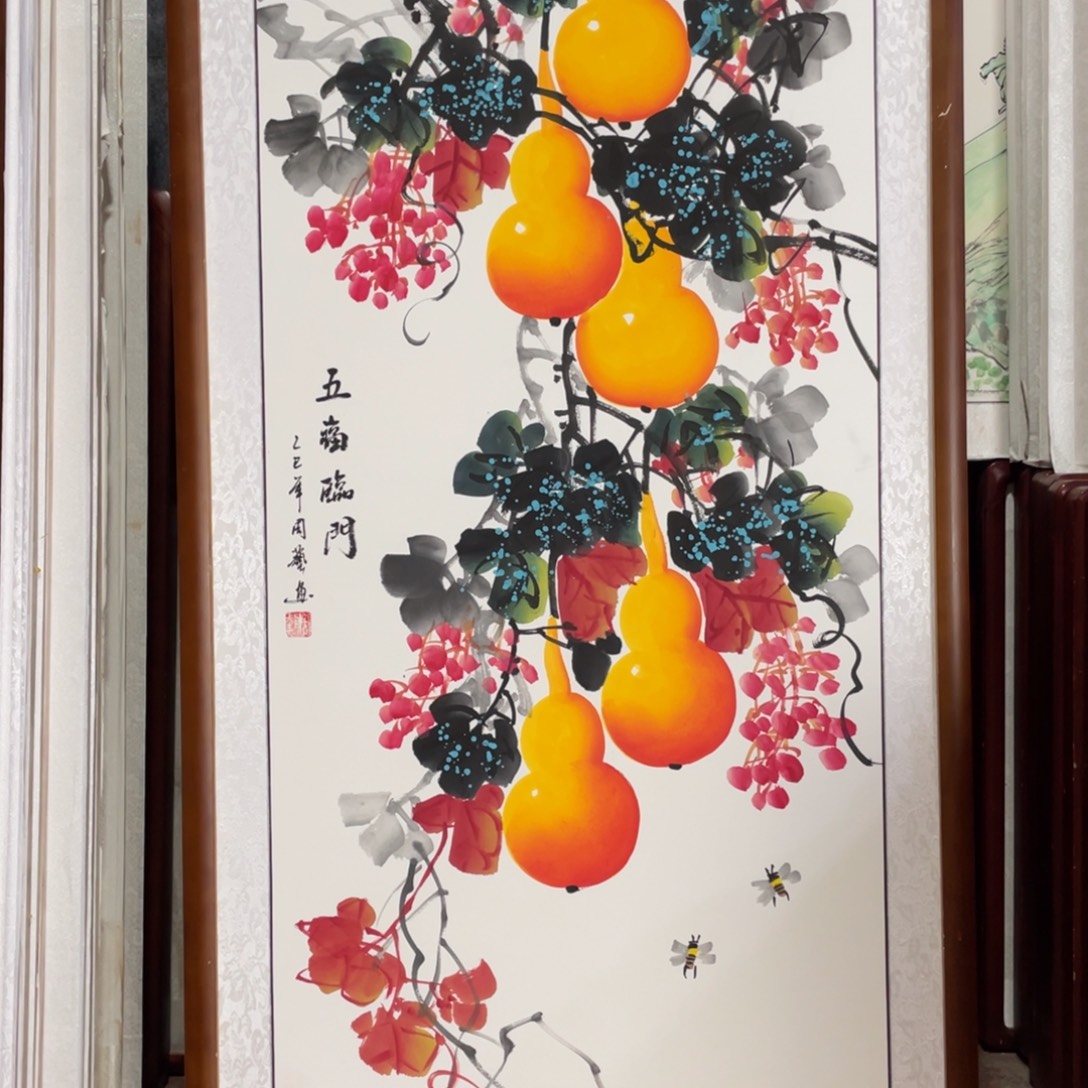 国画带框尺寸63*123厘米