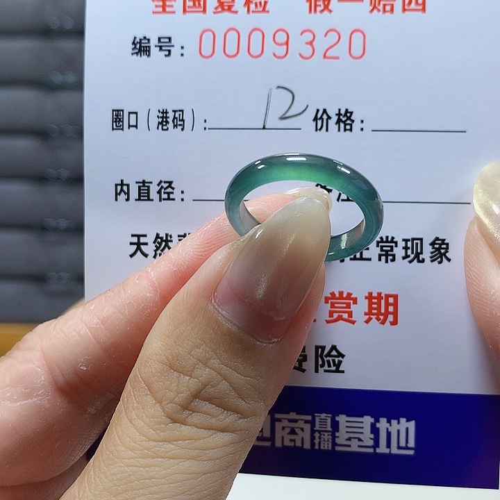 F****翡翠未镶嵌戒圈9320