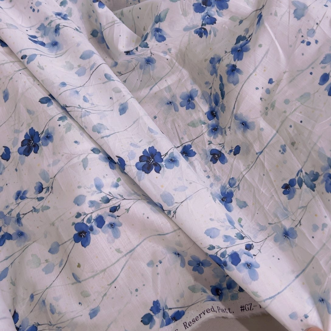 一米价纯棉60支竹节棉府绸1.4米宽果子布艺地卷