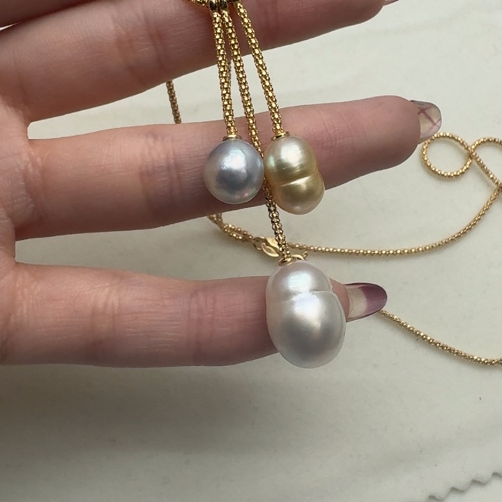 海水珍珠颈饰银S925镶嵌