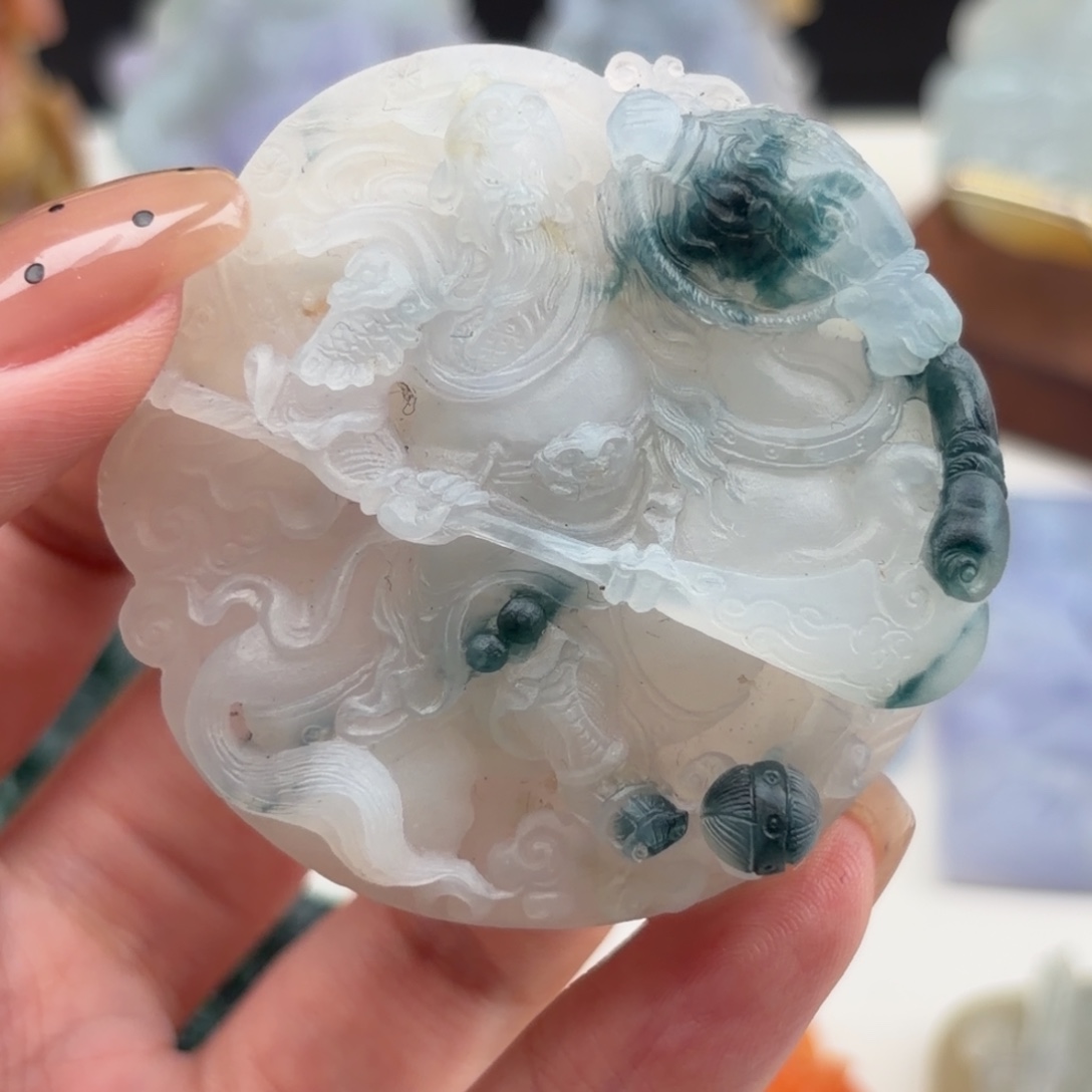 定制翡翠未镶嵌关二爷