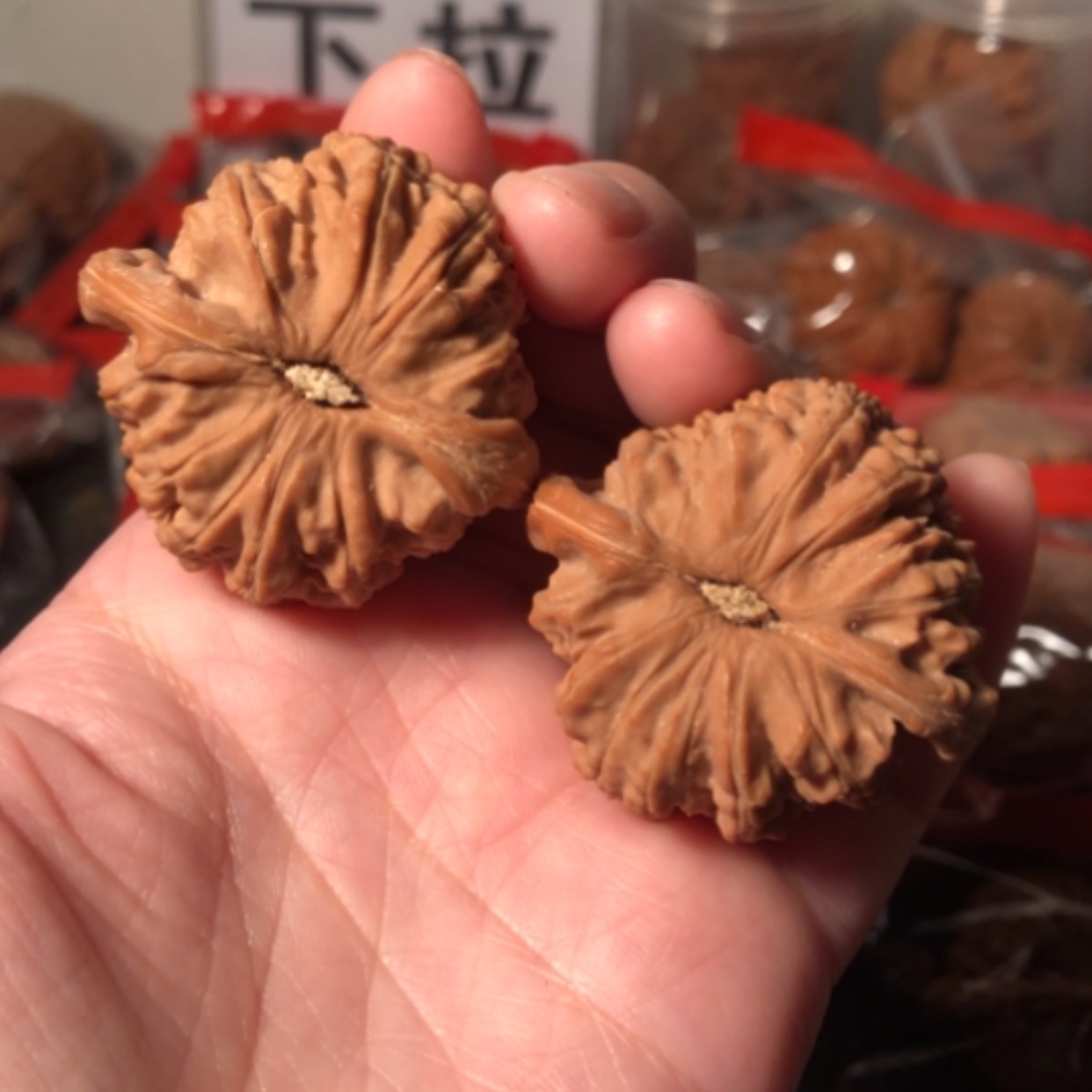 【闪购商品】文玩核桃把件白狮子42