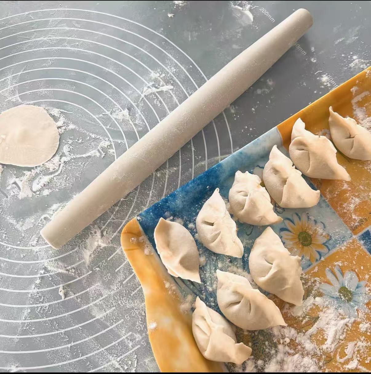 艾拓斯硅胶擀面杖食品级硅胶擀面杖颜色混色4147