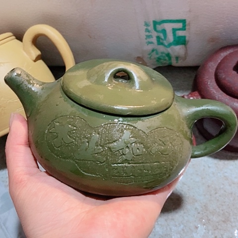 茶杯绿泥宜兴紫砂全手工制作