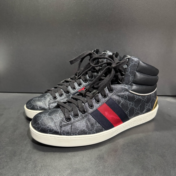 90新 GUCCI/古驰 40.5码/古驰95新 黑色满印高帮