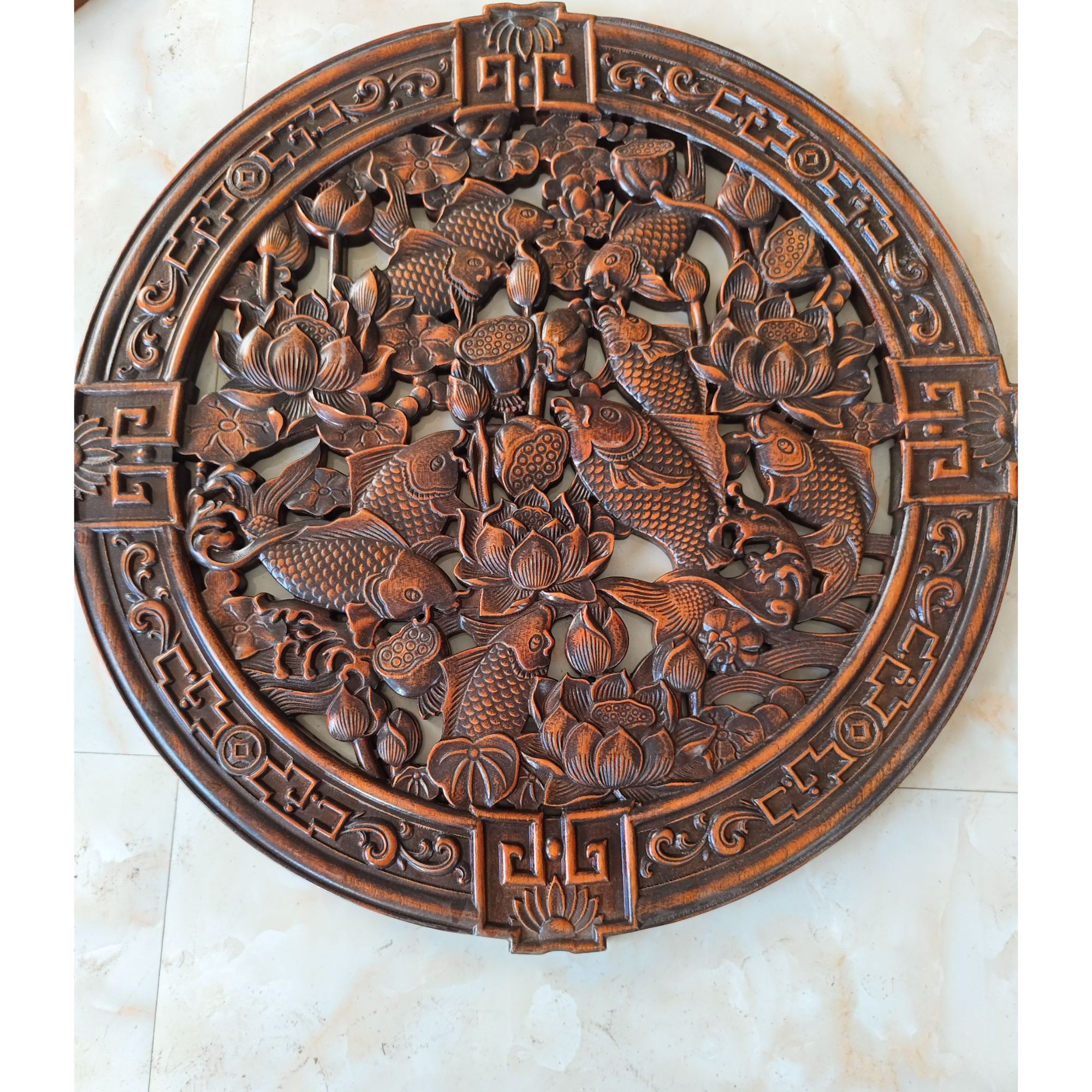 东阳木雕大圆盘马到成功