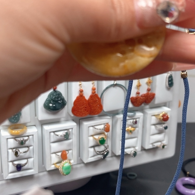 【闪购商品】翡翠耳饰未镶嵌跟***走吊坠