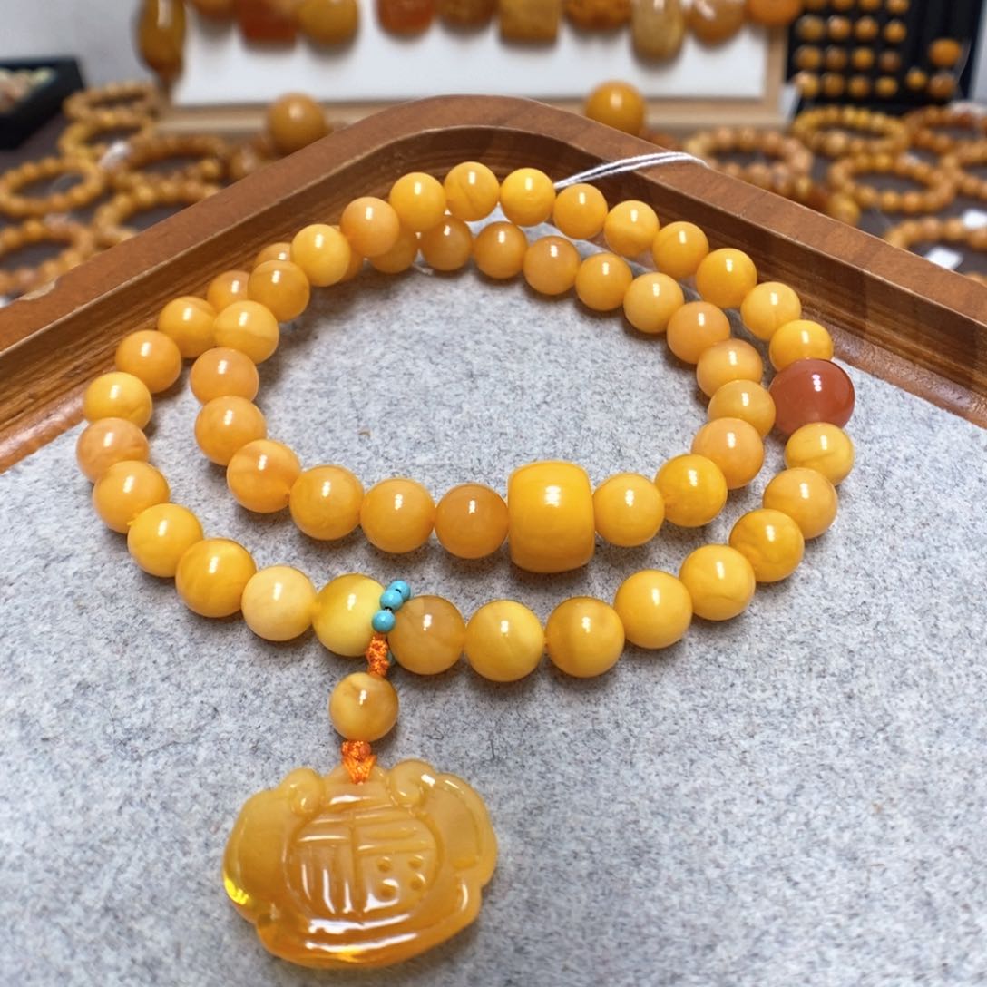 蜜蜡手串未镶嵌蜜蜡