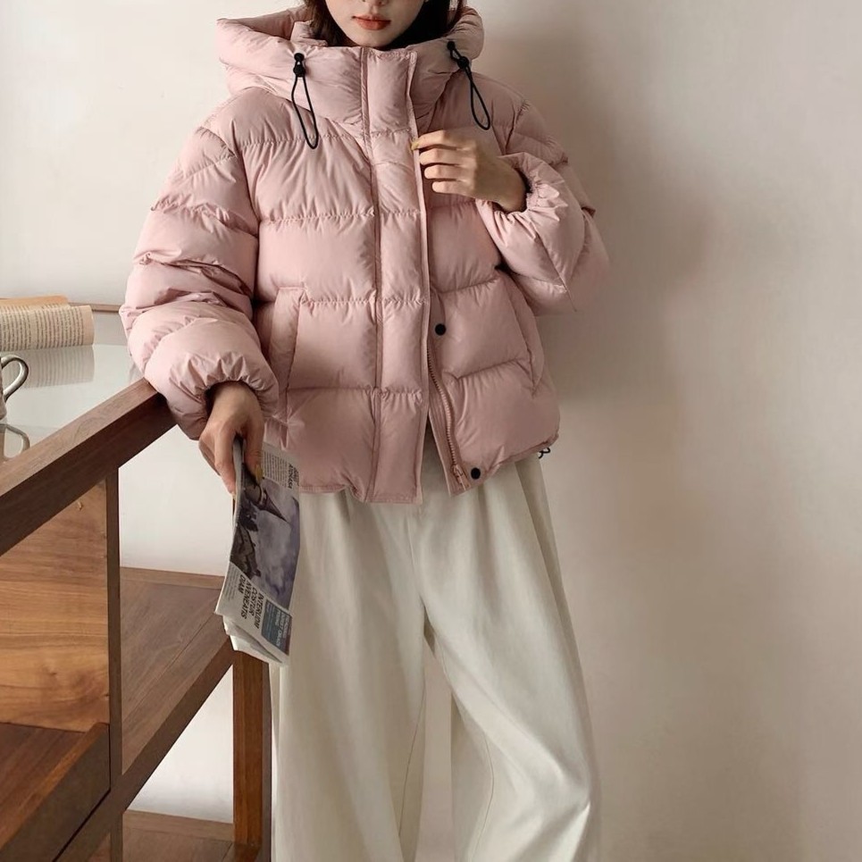 【千金坊】冬季新款高品质简约气质款时尚百搭短羽服外套