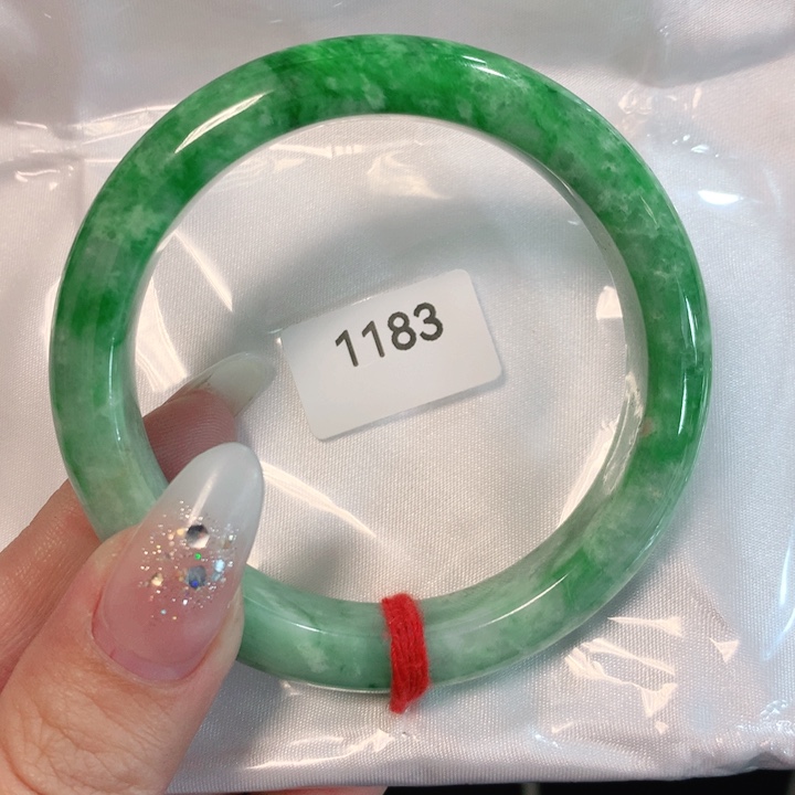 翡翠手镯未镶嵌天然翡翠手镯55