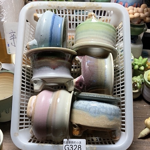 紫砂花盆328微瑕品口径7到8左右