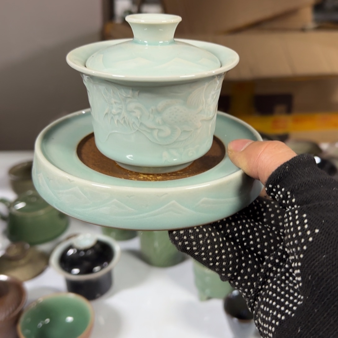 小金茶具青瓷茶器