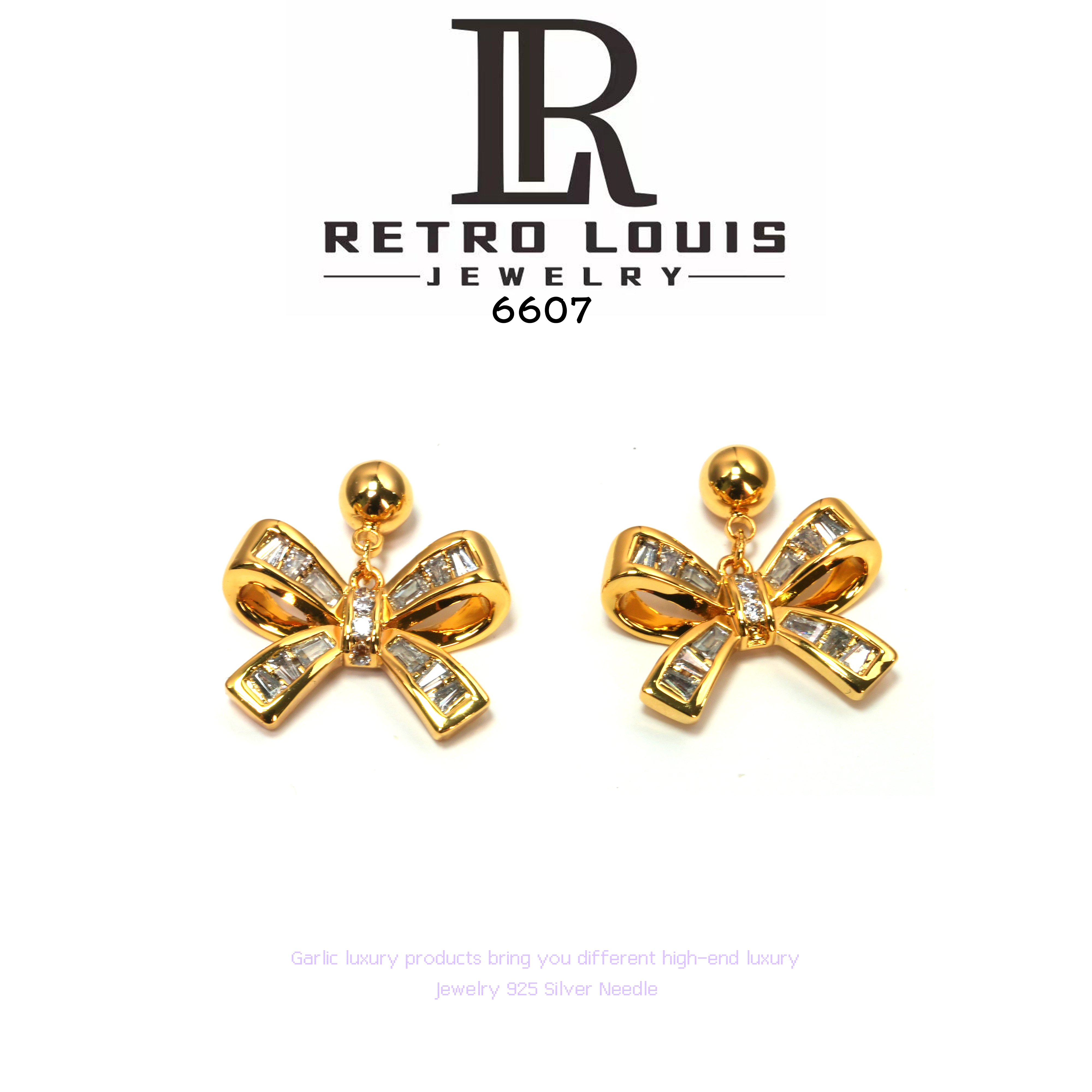 铜合金耳饰 RETRO LOUIS 耳饰~6607     X